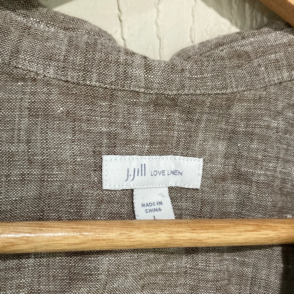J. Jill Sleeveless Linen Shirt - Picture 2 of 6
